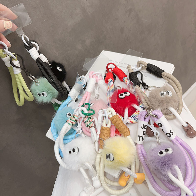 Adorable Fluffy pendant With Strap for Mobile Phone or Bag