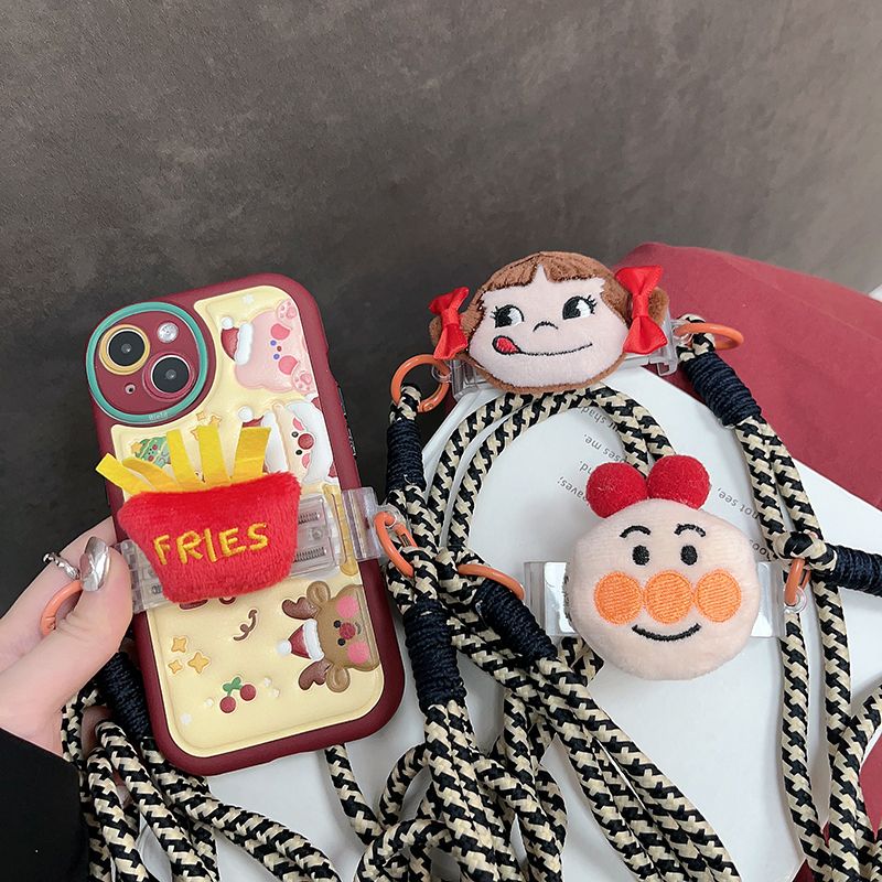 Creative Chip Small Doll Back Clip Phone Strap