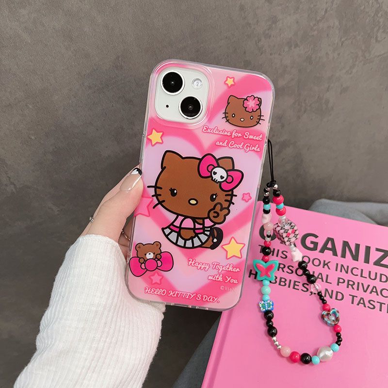 Trendy Hello Kitty Phone Case & Charm