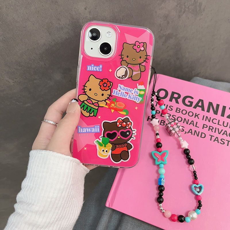 Trendy Hello Kitty Phone Case & Charm