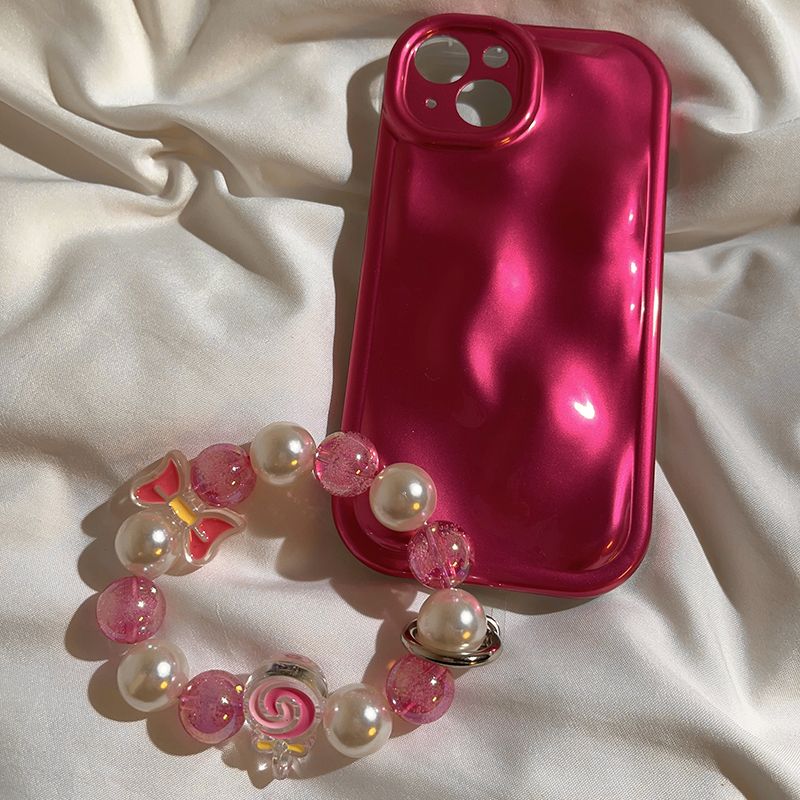 Neon Plain Anti Scratch Phone Case With Charm