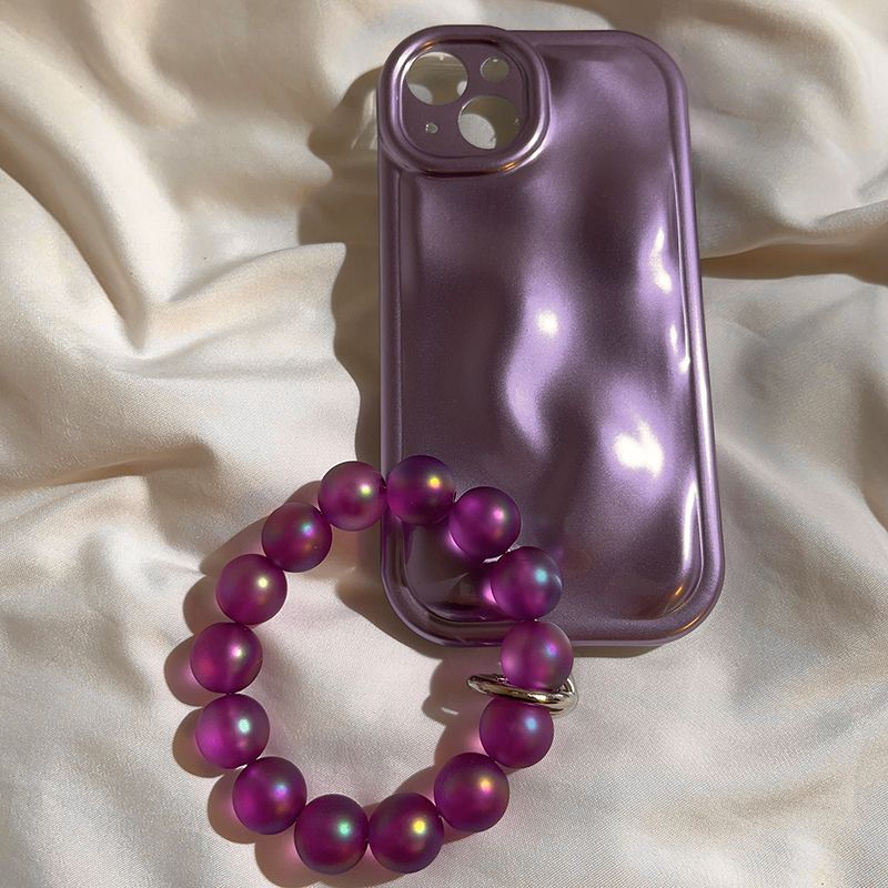 Neon Plain Anti Scratch Phone Case With Charm