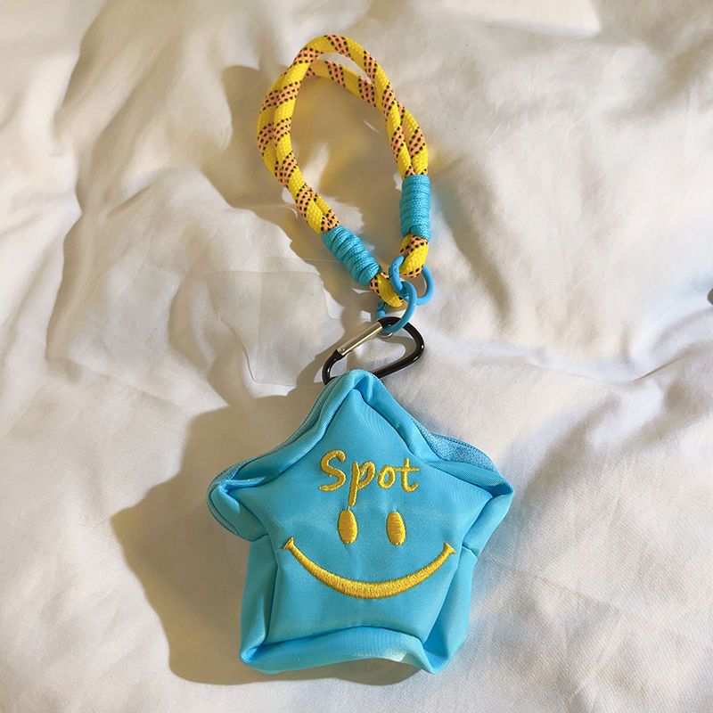 Little Cute Star Smiling Face Storage Bag Unique Phone Strap