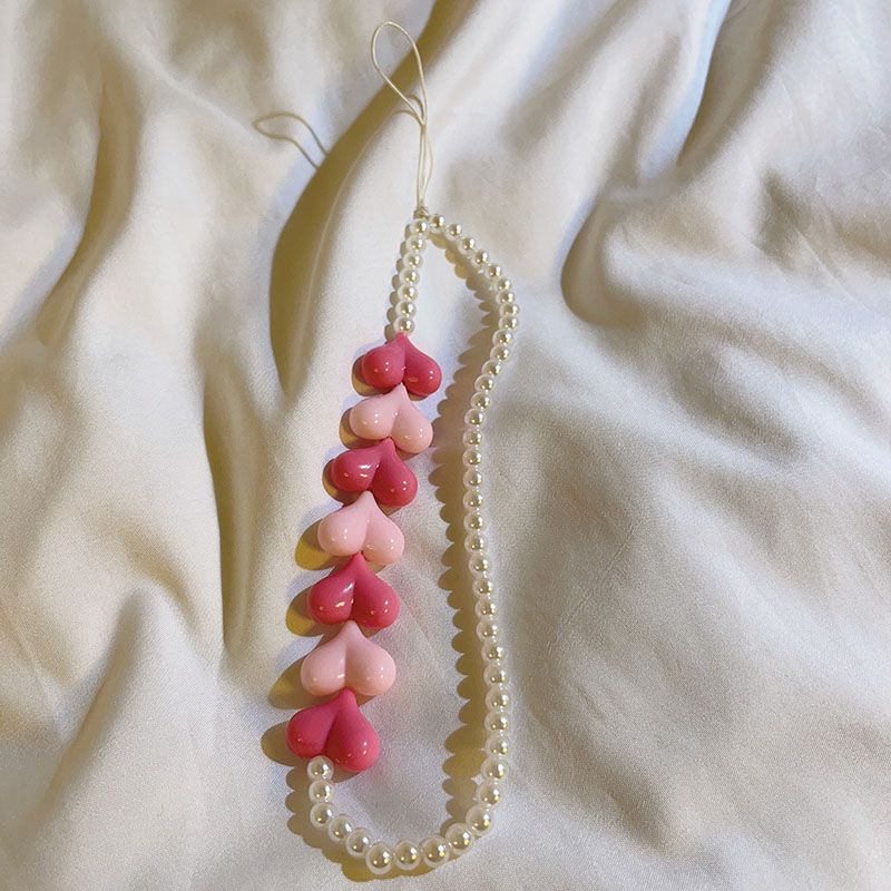 Trendy Handmade Elegant Phone Strap with Heart