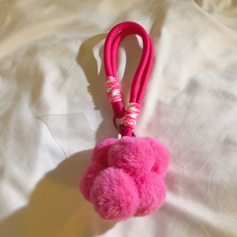 Strap with Plush Grape Pendant for Mobile Phone & Purse