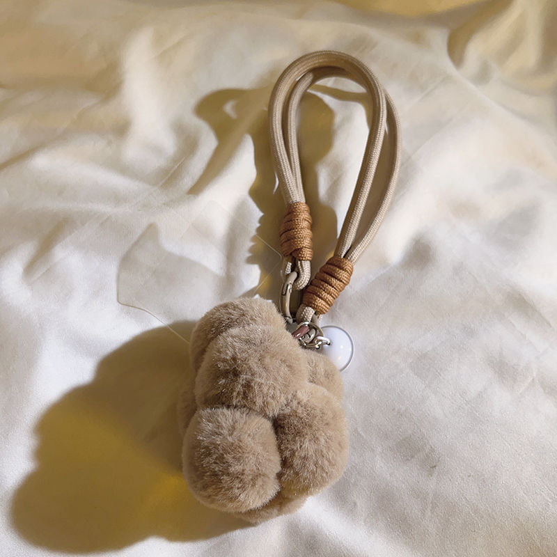 Strap with Plush Grape Pendant for Mobile Phone & Purse